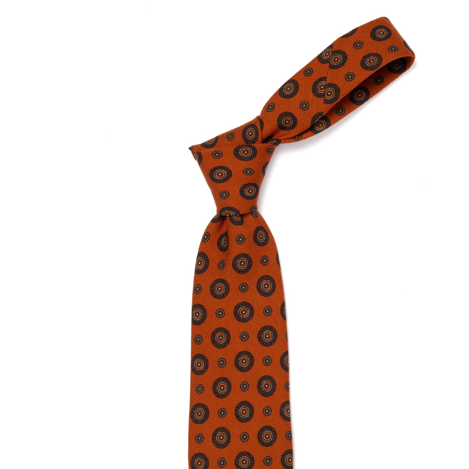 CA Archivio Storico: Tie "Vecchi Medaglioni" made of pure Wool - hand-rolled
